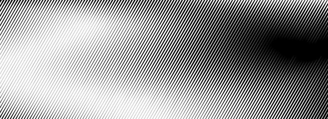 Vanishing linear gradient texture. Black diagonal stripe gradation background. Thin to thick fade slanted backdrop. Oblique parallel stroke wallpaper for overlay, print, cover, banner