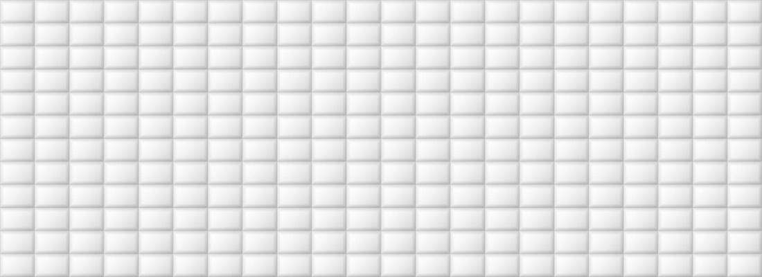 Seamless light grey tile pattern. Rectangle ceramic tiled texture for bathroom wall, kitchen floor, pool surface. Repeating white mosaic grid background. Repeated brick backdrop.