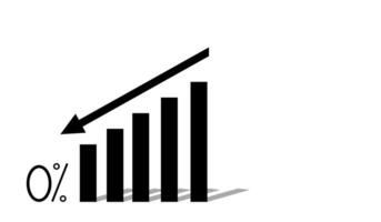 A graph showing a downward trend vector