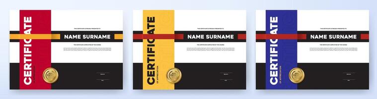 Certificate of appreciation or Award diploma template design background vector