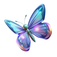 Iridescent Butterfly with Wings of Light in a Mystical Setting with Enchanting Atmosphere png