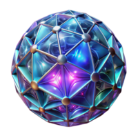 Abstract Geometric Sphere in a Three Dimensional Render of Creative Design png