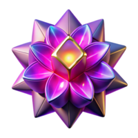 Abstract 3D Flower Design - A conceptual artwork featuring an abstract flower design creating a dynamic and modern visual composition png