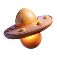 Glowing Egg UFO in a Mysterious Three Dimensional Render of Extraterrestrial Wonder png