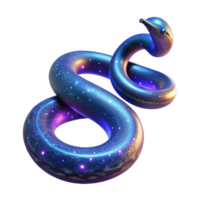 Cosmic Serpent with Galaxy Patterns in a Loop with Celestial Design png