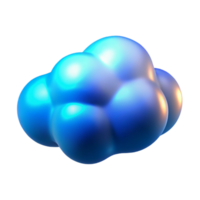 Abstract Blue Cloud Three Dimensional Render with Celestial Patterns and Enigmatic Design png