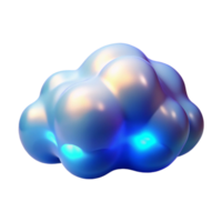 Glowing Abstract Cloud Form - A conceptual artwork featuring a glowing abstract cloud form creating a dynamic and modern visual composition png