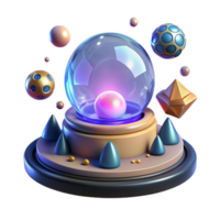 Abstract Sphere Display - A conceptual artwork featuring an abstract sphere creating a dynamic and modern visual composition png