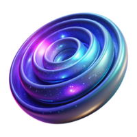 Cosmic Spiral in an Abstract Three Dimensional Render of Galactic Motion png
