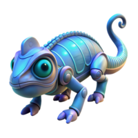 Robotic Chameleon in a Three Dimensional Render of Futuristic Design png