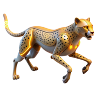 Robotic Cheetah with a Sleek Futuristic Design and Agile Form png