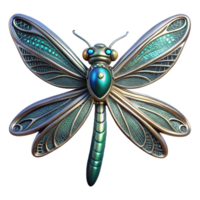 Steampunk Dragonfly Design - A whimsical depiction of a dragonfly with steampunk elements highlighting its intricate design and mechanical features png