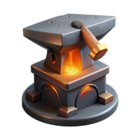 Forge Metalwork Anvil Hammer Fire Craft Workshop Smithing Heat Tool - A dynamic depiction of a forge workshop capturing the essence of metalwork and craftsmanship png