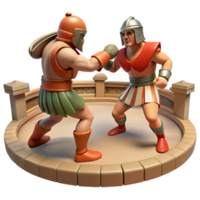 Gladiators Arena Combat in a Dynamic Three Dimensional Scene of Adventure png