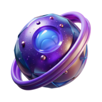 Cosmic Orb in a Three Dimensional Render with Galactic Patterns and Celestial Glow png