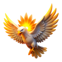 Radiant Eagle with Wings of Light in a Majestic Three Dimensional Scene of Flight png