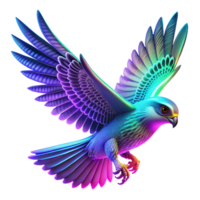 Vibrant Rainbow Bird in Flight Across a Colorful and Lively Sky png