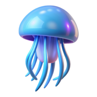 fofa três dimensional medusa render dentro uma caprichoso cena do oceânico Diversão png