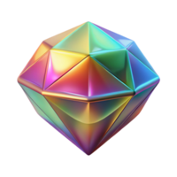 Iridescent Geometric Shape in a Mystical Setting with Enchanting Atmosphere png