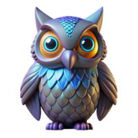3D Owl Fantasy Bird Model A dynamic depiction of an owl crafted as a fantasy bird model, capturing the essence of magic in a digital world. png