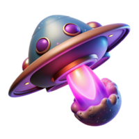 Cosmic Craft as a Three Dimensional Spaceship Render with Galactic Design and Celestial Journey png