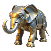 Metal Elephant Robot in a Three Dimensional Render with Futuristic Design and Majestic Stance png
