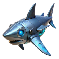 Robotic Shark Futuristic Design - A futuristic depiction of a robotic shark showcasing advanced mechanical design and sleek features png