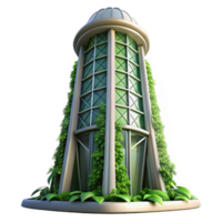 Eco-Friendly Tower Design in a Sustainable Three Dimensional Scene png