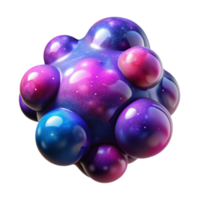 Cosmic Globules 3D Render Abstract Background Image png