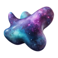 3D Render of a Galaxy-Textured Abstract Blob png