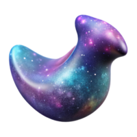 Cosmic Bird 3D Illustration Galaxy Nebula Design png