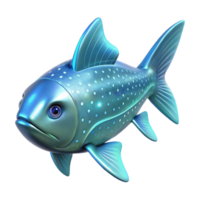 visto peixe 3d render uma dinâmico representação do uma peixe navegação a digital oceano, Está balanças brilhando com vibrante cores dentro uma deslumbrante renderizar. png