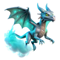 Ice Dragon Fantasy Art A mythical ice dragon depicted in fantasy art, its scales shimmering with frosty beauty. png