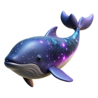 Cosmic Whale Galaxy Sea Creature A mythical whale adorned with cosmic patterns, swimming through the galaxy in a stunning render. png