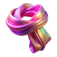 Abstract 3D Render of Intertwined Iridescent Pink and Gold Fluid Forms png