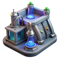 Glowing Lab Futuristic Experiment - A luminous depiction of a futuristic lab conducting experiments with glowing elements highlighting its advanced technology and scientific discovery png