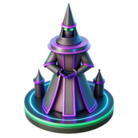Mystic Wizard 3D Render - A mystical 3D render of a wizard capturing his enchanting presence and magical abilities png