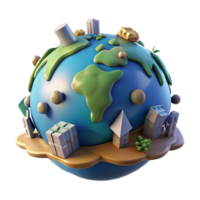 Global Trade Urban Growth A dynamic depiction of a world navigating global trade and urban growth, capturing the essence of innovation in a digital world. png