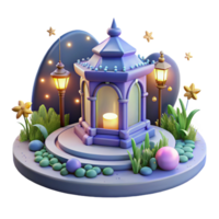 Enchanted Garden Pavilion A magical scene of a pavilion navigating an enchanted garden, capturing the essence of enchantment in a digital world. png
