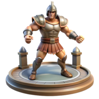 Powerful Warrior in a Three Dimensional Model of Strength png