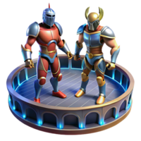 Fantasy Armored Warriors - A dynamic depiction of warriors in fantasy armor capturing the essence of historical elements and intense action png