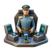 Commander's Control Station in a Futuristic Three Dimensional Render of Power png