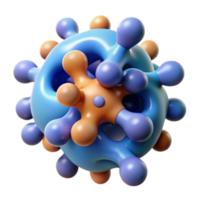 Abstract 3D Render of Interconnected Spheres Molecular Structure png