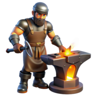 Blacksmith Anvil in a Three Dimensional Model of Craftsmanship png