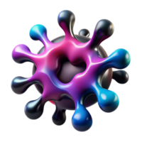 Abstract 3D Render of a Colorful, Biomorphic Blob png