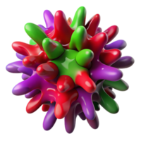 Abstract 3D Render Colorful Spiky Blob Graphic Resource png