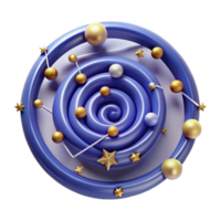 Cosmic Spiral 3D Render Abstract Background Image png