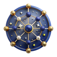 3D Render Celestial Network Abstract Background Image png