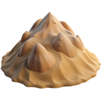 Sand Dune Landscape 3D Render A serene depiction of a landscape navigating a world of sand dunes, captured in a stunning three-dimensional render. png