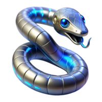 Robotic Snake Futuristic Design in a Visionary Three Dimensional Scene of Innovation png